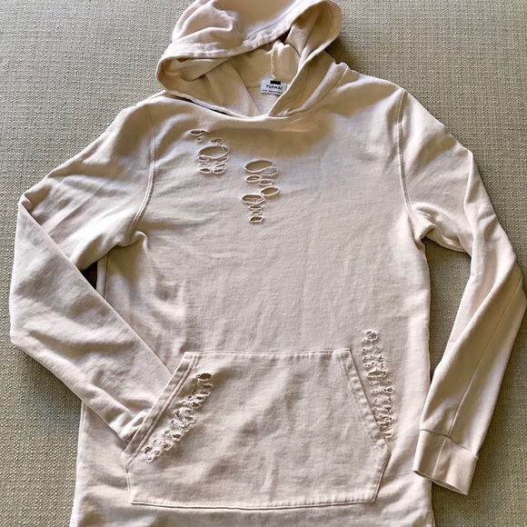 Topman Other - Topman distressed hoodie lightweight sweatshirt XS